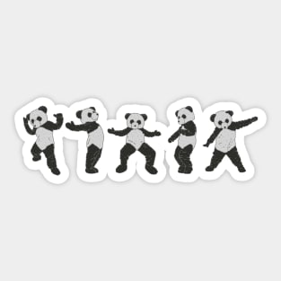 Dancing Pandas Sticker